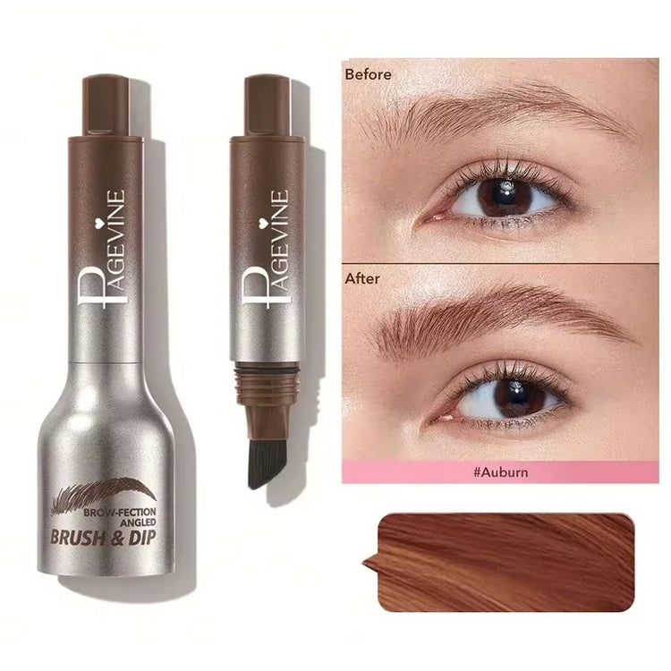 3D Dye Eyebrow Pencil – Waterproof, Smudge-Proof Brow Enhancer with Large Brush for Natural, Long-Lasting Black and Brown Brows