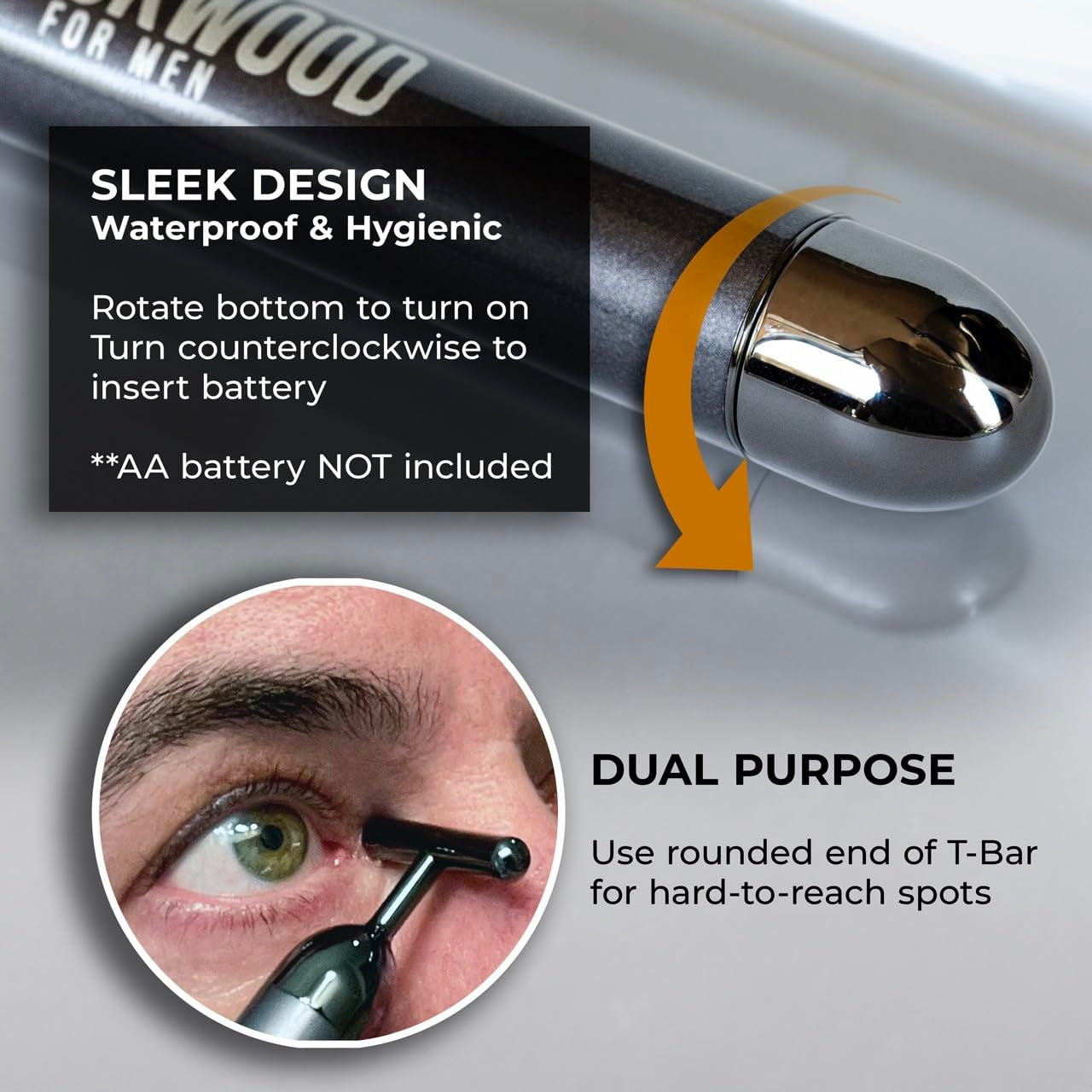 Eye Roller Facial Skincare Massager - Spa Jade Roller Alternative - Fights Puffy Eyes, Dark Circles, & Crow&