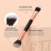 Makeup Brushes 6Pieces Double Sided Makeup Brushes Set Professional Foundation Eyeshadow Travel Make up Brushes Kits