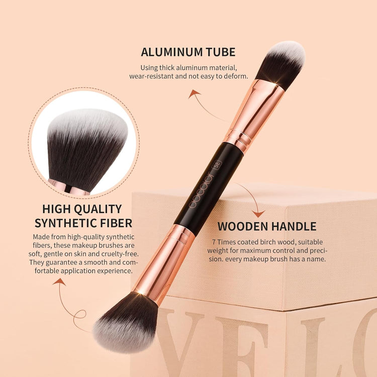 Makeup Brushes 6Pieces Double Sided Makeup Brushes Set Professional Foundation Eyeshadow Travel Make up Brushes Kits