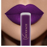 NICEFACE Matte Liquid Lipstick Waterproof Long Lasting Lip Gloss Tint Sexy Red Nude Purple Metallic Lipsticks Makeup Cosmetics