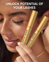 Natural Cosmetic Eyelash Serum for Longer, Thicker Lashes & Brows, Boost Lash Serum Vegan & Cruelty-Free - Niacinamide, Centella Asiatica Leaf Extract (15 Ml Gold)