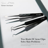 Stainless Steel Acne Clip-Blackhead Remover Tweezer