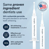 Teeth Whitening Kit, LED Accelerator Light, 35% Carbamide Peroxide Teeth Whitening Gel, 20+ Whitening Treatments, (2) 5Ml Whitening Gel Syringes, Whiten Teeth Faster