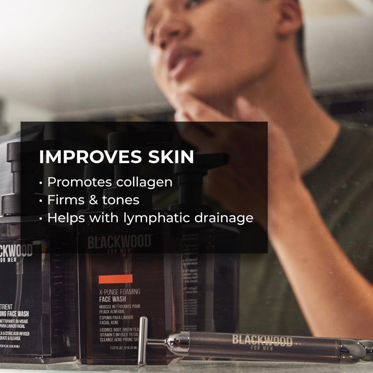 Eye Roller Facial Skincare Massager - Spa Jade Roller Alternative - Fights Puffy Eyes, Dark Circles, & Crow&