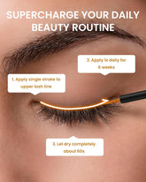 Natural Cosmetic Eyelash Serum for Longer, Thicker Lashes & Brows, Boost Lash Serum Vegan & Cruelty-Free - Niacinamide, Centella Asiatica Leaf Extract (15 Ml Gold)