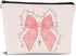 Christian Gifts for Women, Pink Christian Makeup Bag, Pink Coquette Bow Bible Verse Scripture Cosmetic Bags Zipper Pouch for Women, Religious Gifts for Christian Woman, Pink Makeup Pouch