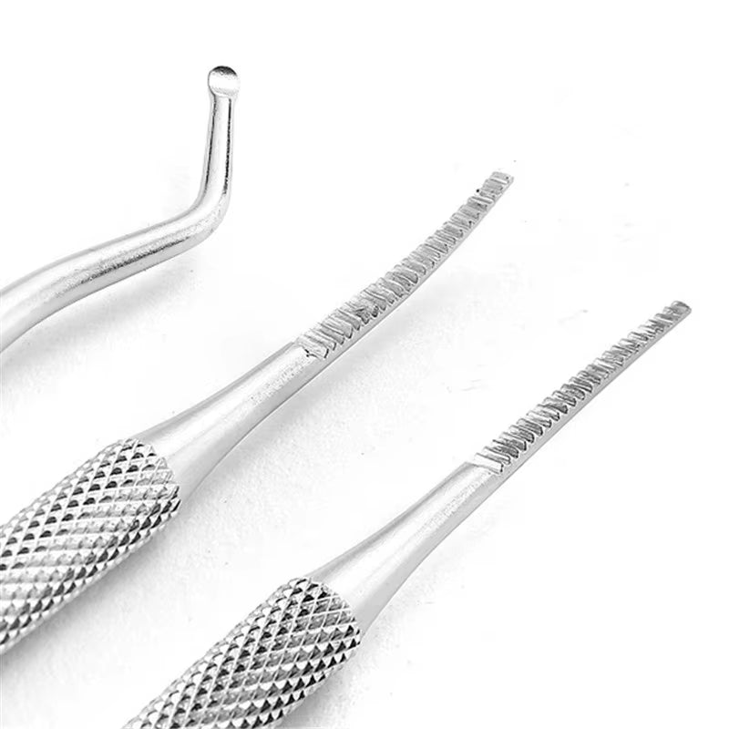 Stainless Steel Toe Nail File Foot Nail Care Hook Ingrown Double Ended Ingrown Toe Correction Lifter File Manicure Clean Tool