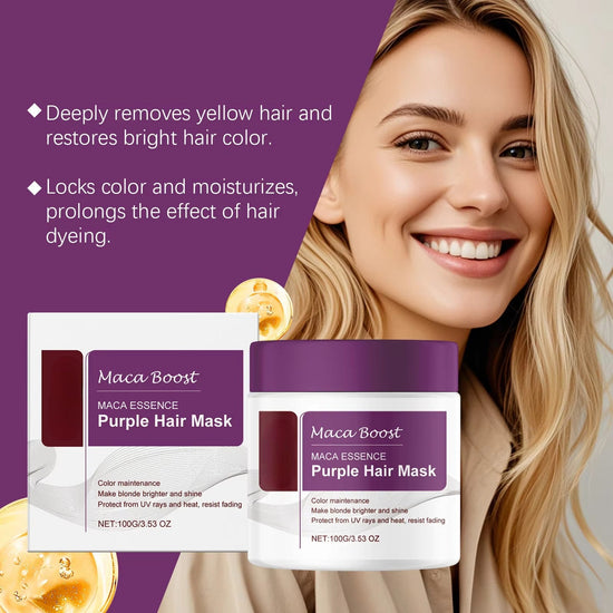 Magical Purple Hair Mask – Professional Toning Treatment for Blonde, Silver, Gray & Highlighted Hair to Eliminate Brass and Yellow Tones