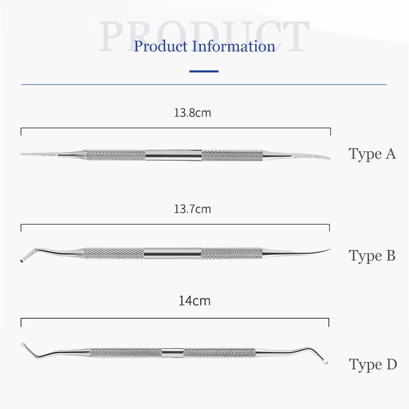 Stainless Steel Toe Nail File Foot Nail Care Hook Ingrown Double Ended Ingrown Toe Correction Lifter File Manicure Clean Tool