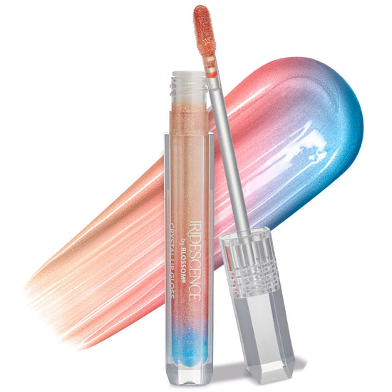 Iridescence Watermelon Flavored, Longlasting High Gloss, Glitter Shimmer Sparkle Crystal Lip Gloss, 0.08 Fl Oz, Ombre Nude, Carnelian Cream