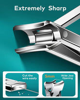 Portable Nail Clippersmedical Grade Stainless Steel Foldable Nail Cutter Ultra Slim Travel Design