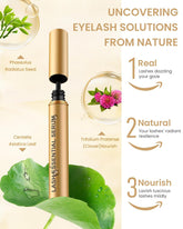 Natural Cosmetic Eyelash Serum for Longer, Thicker Lashes & Brows, Boost Lash Serum Vegan & Cruelty-Free - Niacinamide, Centella Asiatica Leaf Extract (15 Ml Gold)