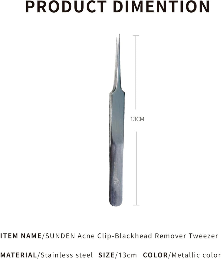 Stainless Steel Acne Clip-Blackhead Remover Tweezer